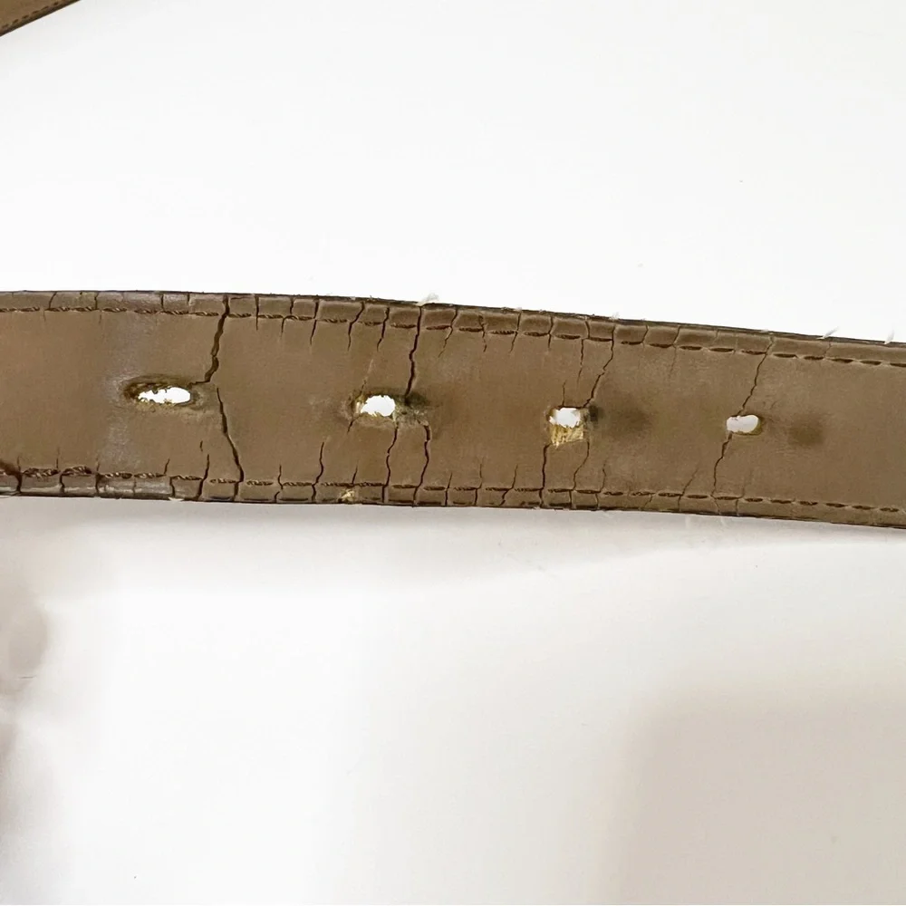 Vintage Jeans West Woven Leather Belt